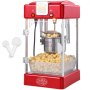Máquina para hacer palomitas de maíz VEVOR de 300 W, hervidor de 75 ml (2.5 oz), 4 cuartos de galón por tanda, de sobremesa con puerta de polipropileno, incluye 2 palas y bandeja, estilo cine, color rojo