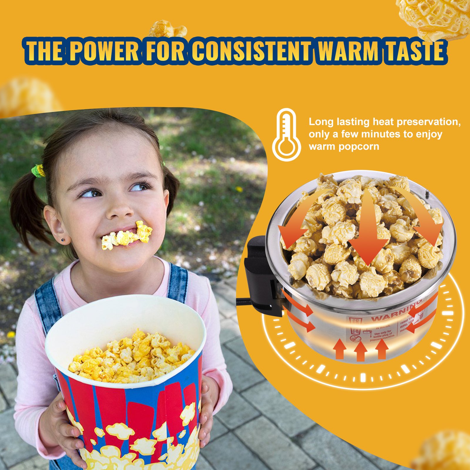 VEVOR Popcorn Maker, 300W Popcorn Popper Machine, 2.5 Oz Kettle Makes 4 QT per Batch, Tabletop Popcorn Maker with PP Door, Includes 2 Scoops and Tray, Movie Theater Style, Red
