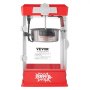 Máquina de pipoca VEVOR, máquina de estourar pipocas de 480 W, chaleira de 4 oz rende 1,5 galão por lote, máquina de pipoca de mesa, inclui 3 bolas, estilo cinema, vermelha