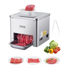 VEVOR Meat Cutter Machine, 550W Meat Slicer, 350 lb/h Commercial Meat Cutting Machine, Stainless Steel, 3.5 mm Thickness, Electric Food Cutting Slicer for Home Kitchen, Restaurant, Supermarket