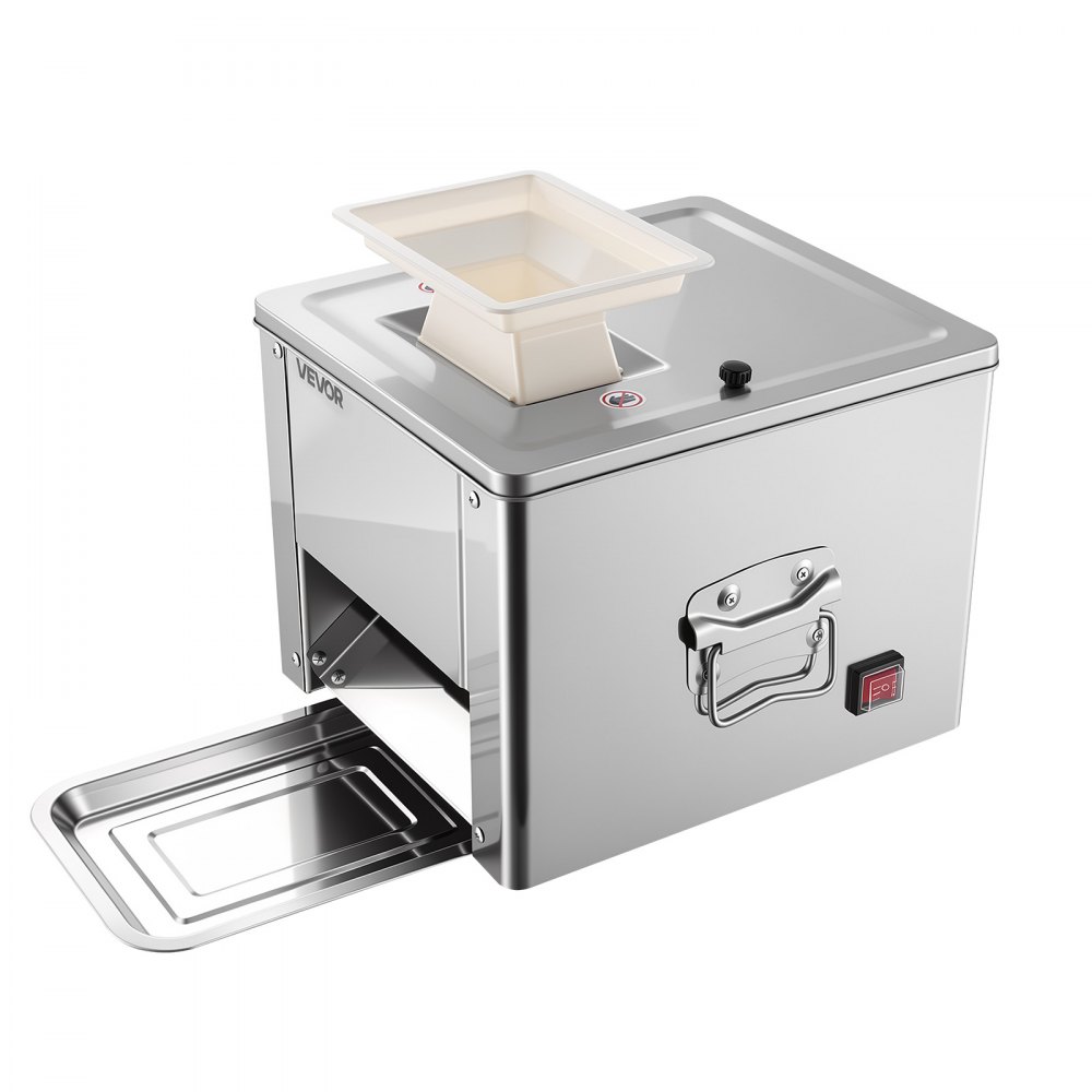 VEVOR Meat Cutter Machine, 550W Meat Slicer, 350 lb/h Commercial Meat Cutting Machine, Stainless Steel, 3.5 mm Thickness, Electric Food Cutting Slicer for Home Kitchen, Restaurant, Supermarket