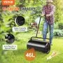 VEVOR Lawn Roller, 13 Gallon Sand/Water Filled Yard Roller, Steel Sod Roller with Easy-turn Plug and U-Shaped Ergonomic Handle for Convenient Push and Pull, for Lawn, Garden, Farm, Park, Black