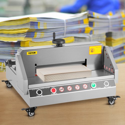 VEVOR Electric Paper Cutter 0-330 Cutting Width, Electric Paper Trimmer, 40mm Cutting Thickness, Desktop Cutting Paper Machine, Industrial Paper Cutter, Heavy Duty Paper Cutter, for Office, School