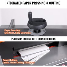 VEVOR Electric Paper Cutter 0-330 Cutting Width, Electric Paper Trimmer, 40mm Cutting Thickness, Desktop Cutting Paper Machine, Industrial Paper Cutter, Heavy Duty Paper Cutter, for Office, School