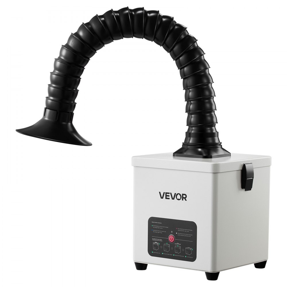 VEVOR Solder Fume Extractor, 3-Stage Filtration Soldering Smoke Absorber with 180 m³/h Strong Suction & 3-Level Airflow, Compact Desktop Brushless Smoke Extractor for Soldering DIY Welding