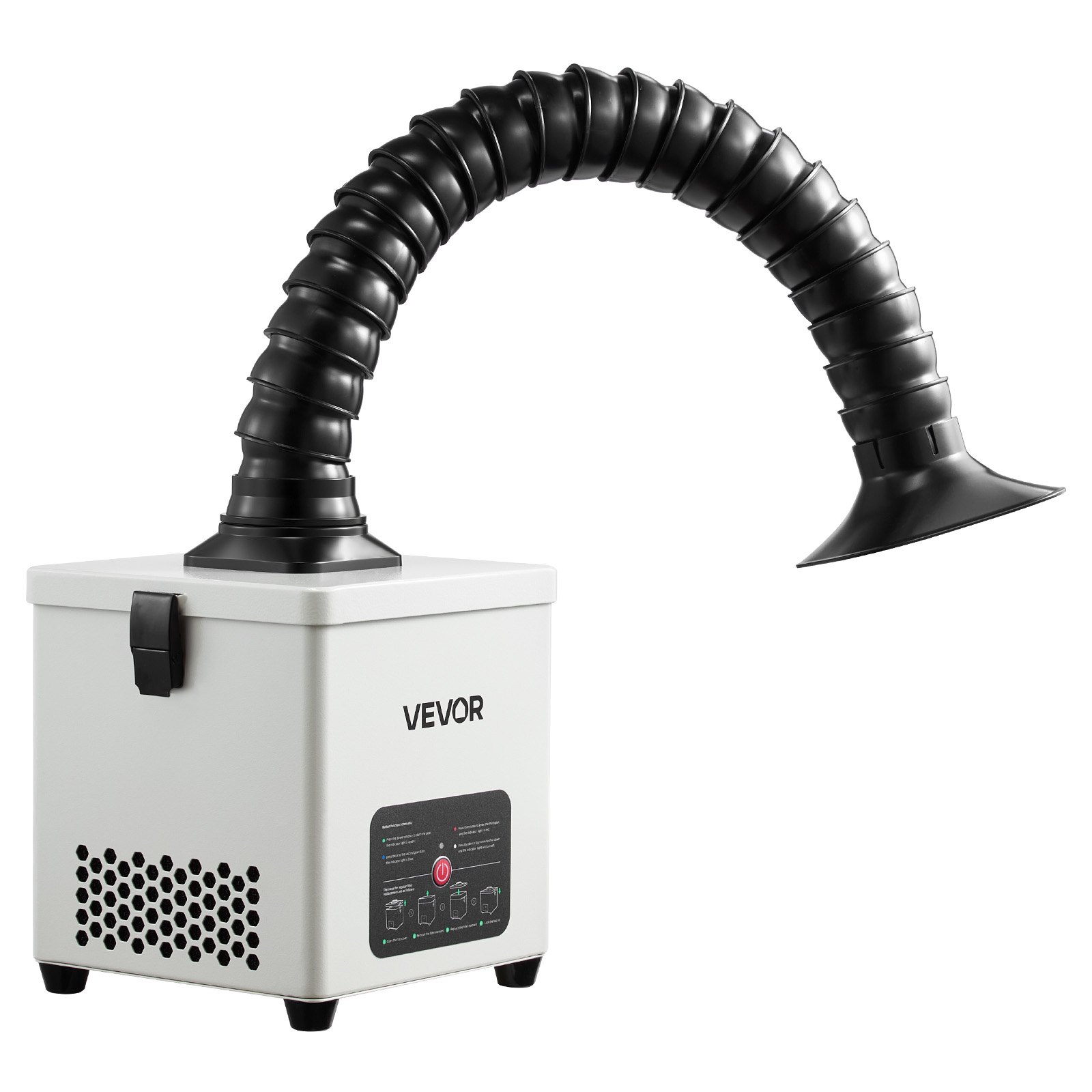 VEVOR Solder Fume Extractor, 3-Stage Filtration Soldering Smoke Absorber with 180 m³/h Strong Suction & 3-Level Airflow, Compact Desktop Brushless Smoke Extractor for Soldering DIY Welding