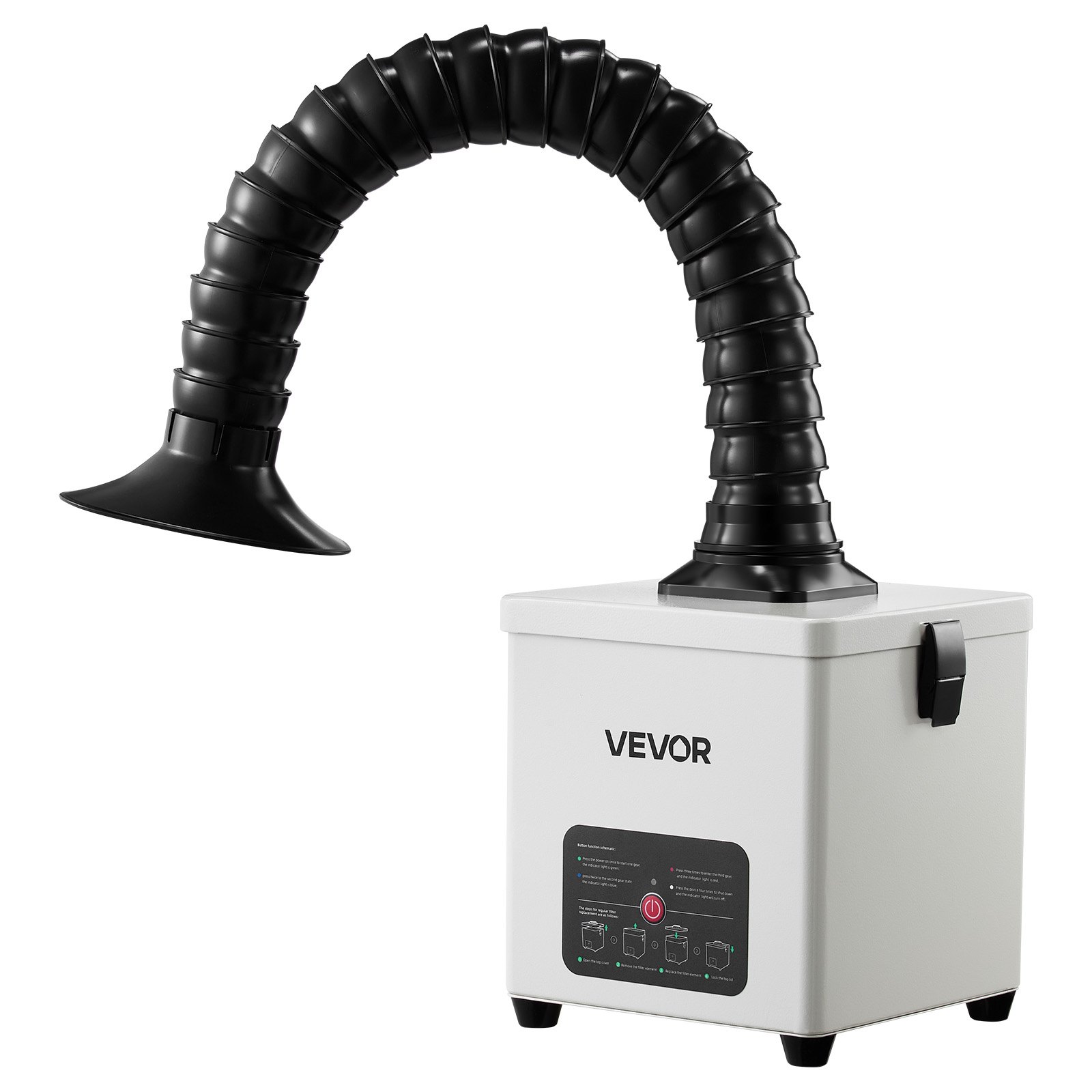 VEVOR Solder Fume Extractor, 3-Stage Filtration Soldering Smoke Absorber with 180 m³/h Strong Suction & 3-Level Airflow, Compact Desktop Brushless Smoke Extractor for Soldering DIY Welding