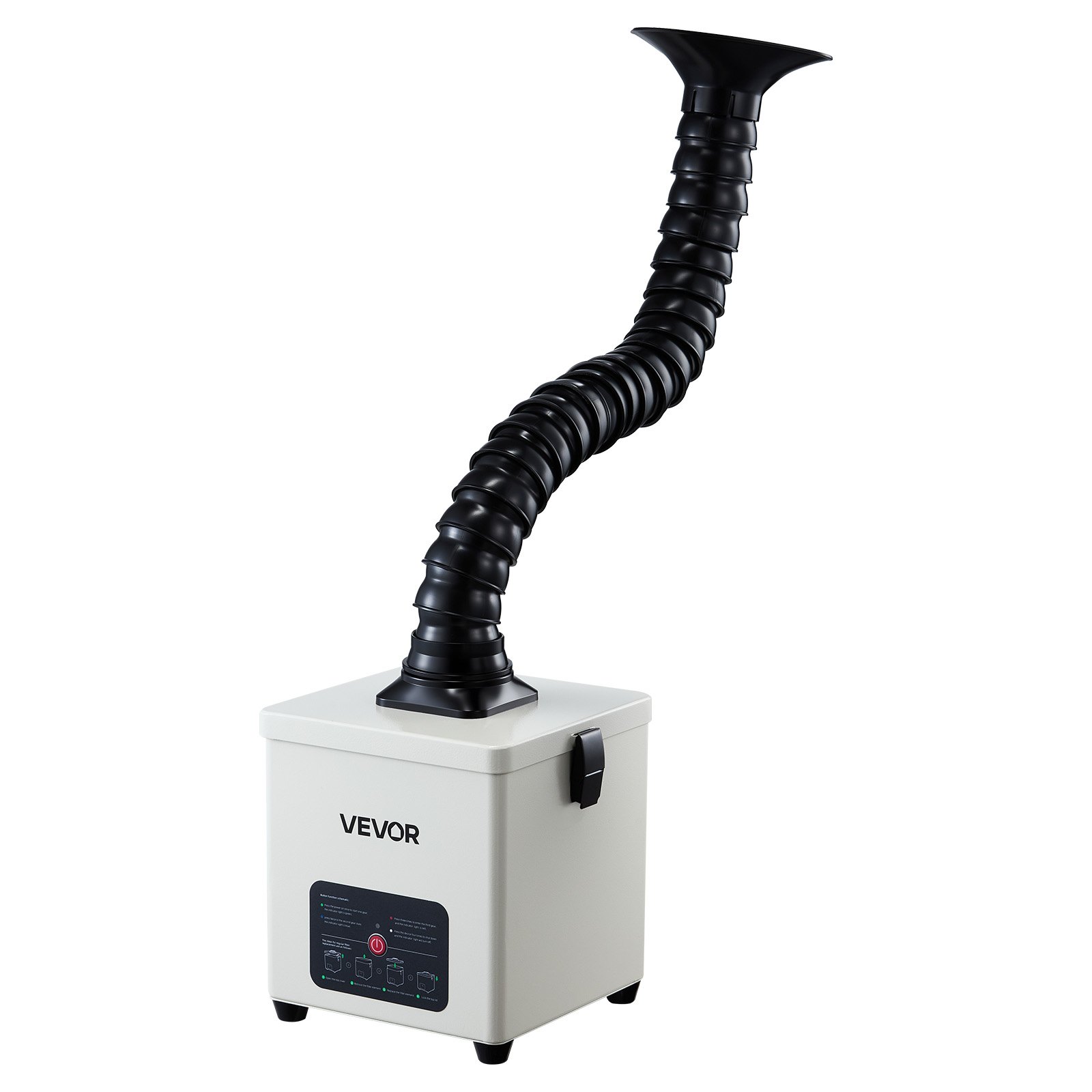 VEVOR Solder Fume Extractor, 3-Stage Filtration Soldering Smoke Absorber with 180 m³/h Strong Suction & 3-Level Airflow, Compact Desktop Brushless Smoke Extractor for Soldering DIY Welding