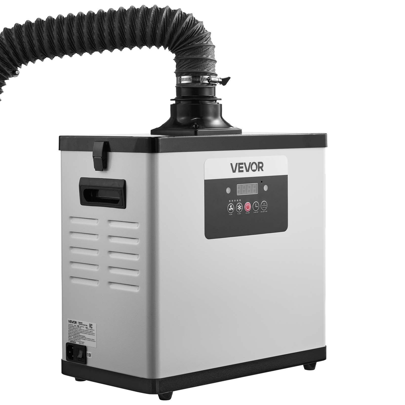 VEVOR Solder Fume Extractor, Upgraded 4-Stage Filtration Soldering Smoke Absorber with 510 m³/h Strong Suction, 10-Speed & Remote Control Brushless Smoke Extractor for Laser Engraving, 3D Printing