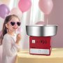 VEVOR Electric Cotton Candy Machine, 1000W Commercial Candy Floss Maker with 20.5 in Stainless Steel Bowl, Sugar Scoop, and Drawer, Easy Home Use, Perfect for Kids Birthday, Family Party, Red