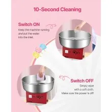 Commercial Cotton Candy Machine Sugar Floss Maker 1000W for Party Home Red