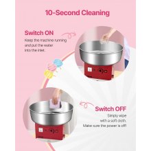 VEVOR Commercial Cotton Candy Machine Sugar Floss Maker 1000W for Party Red