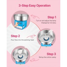 VEVOR Commercial Cotton Candy Machine Sugar Floss Maker 1000W for Party Blue