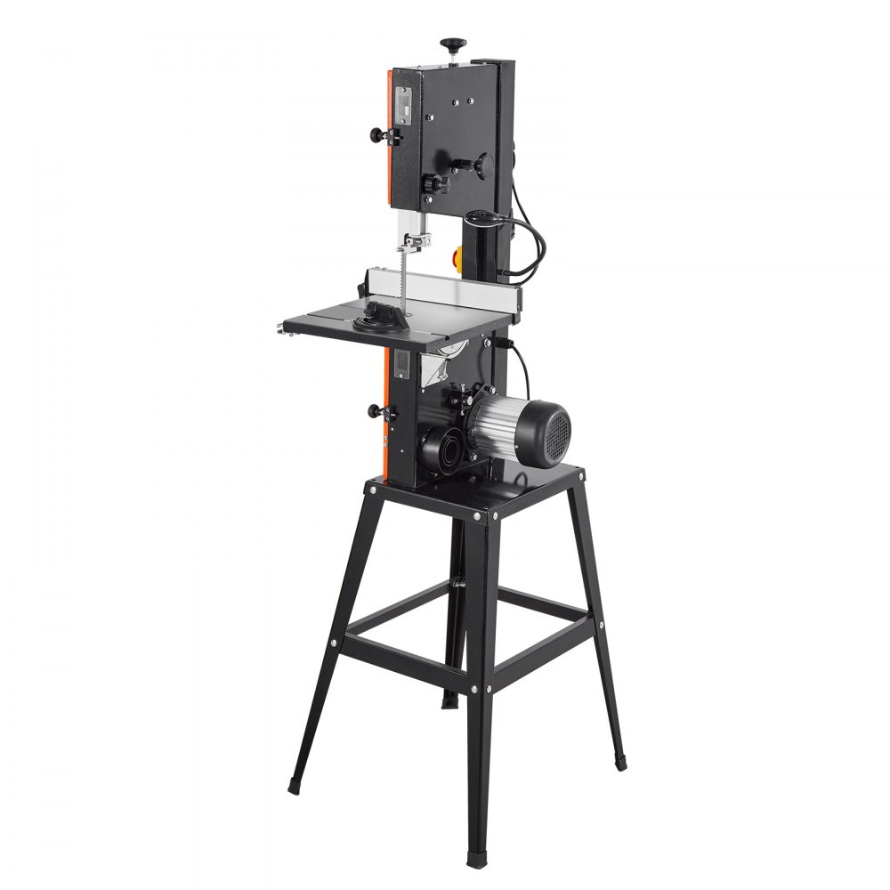 VEVOR Band Saw with Stand, 254 mm, Two-Speed Benchtop Bandsaw, 373W 1/2 HP, 160 mm Max Cutting Height, 335 x 340 mm Cast Iron Table, with 360° Work Light, Miter Gauge, Fence, Band Saw for Woodworking