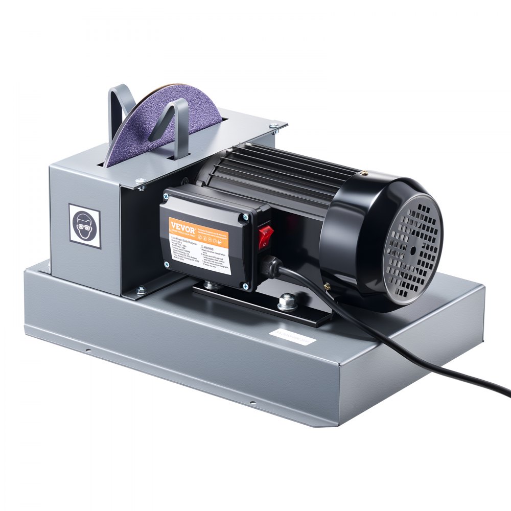 VEVOR Lawn Mower Blade Sharpener, 2/3HP 500W Lawnmower Blade Grinder with 7-inch Ceramic Grinding Wheel, Powerful Bench Mower Sharpening Machine for High/Low Lift Blades, Gator Blades, Flat Blades