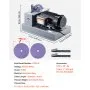 VEVOR Lawn Mower Blade Sharpener, 2/3HP 500W Lawnmower Blade Grinder with 7-inch Ceramic Grinding Wheel, Powerful Bench Mower Sharpening Machine for High/Low Lift Blades, Gator Blades, Flat Blades