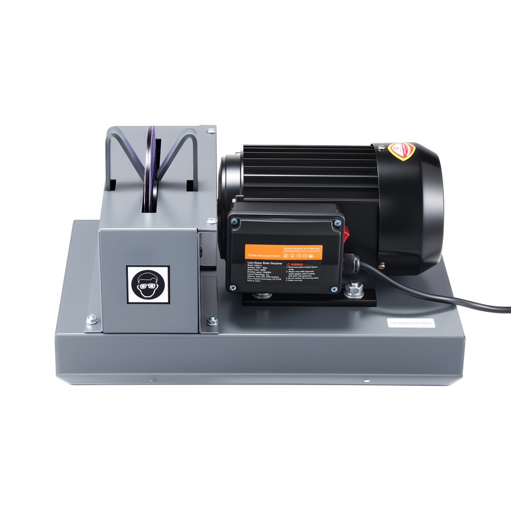 VEVOR Lawn Mower Blade Sharpener, 1HP 750W Lawnmower Blade Grinder with 9-inch Ceramic Grinding Wheel, Powerful Bench Mower Sharpening Machine for High/Low Lift Blades, Gator Blades, Flat Blades