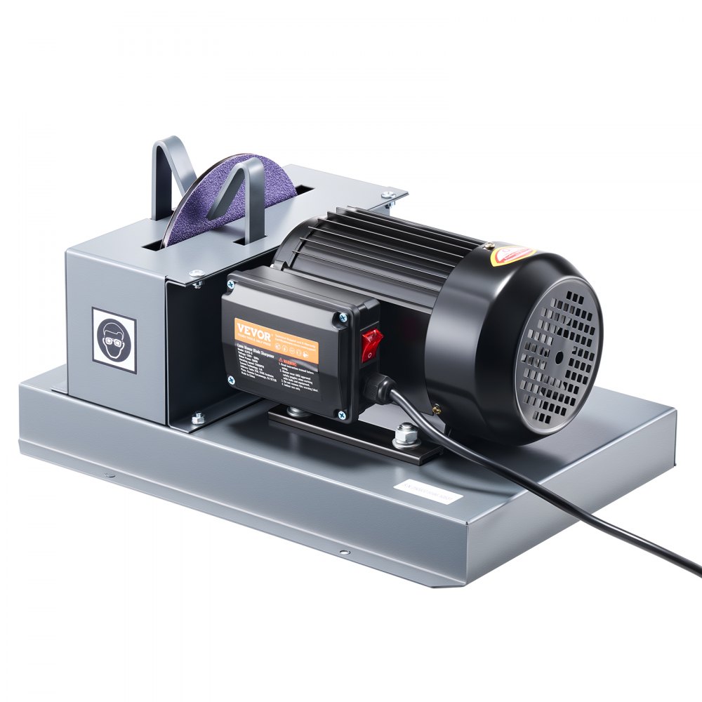 VEVOR Lawn Mower Blade Sharpener, 1HP 750W Lawnmower Blade Grinder with 9-inch Ceramic Grinding Wheel, Powerful Bench Mower Sharpening Machine for High/Low Lift Blades, Gator Blades, Flat Blades