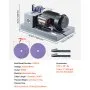 VEVOR Lawn Mower Blade Sharpener, 1HP 750W Lawnmower Blade Grinder with 9-inch Ceramic Grinding Wheel, Powerful Bench Mower Sharpening Machine for High/Low Lift Blades, Gator Blades, Flat Blades