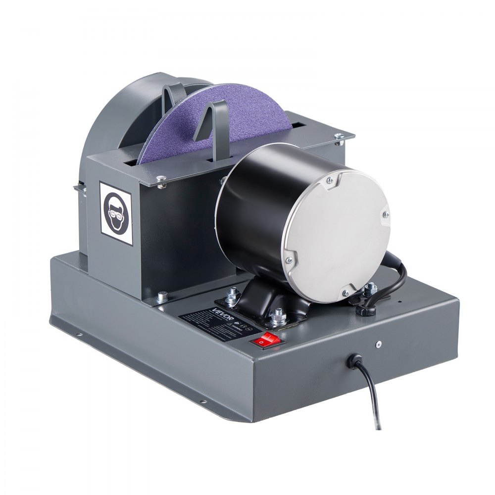 VEVOR Lawn Mower Blade Sharpener, 1/2HP Lawnmower Blades Grinder with 7" Flap Wheel & 9" Ceramic Grinding Wheel, 30° or 40° Blade Sharpening Machine for High Lift, Low Lift, Gator & Flat Blades