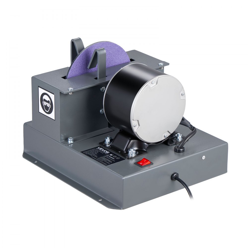 VEVOR Lawn Mower Blade Sharpener, 1/3HP Lawnmower Blades Grinder with 7" Ceramic Grinding Wheel, 30° or 40° Blade Sharpening Machine for High Lift, Low Lift, Gator & Flat Blades