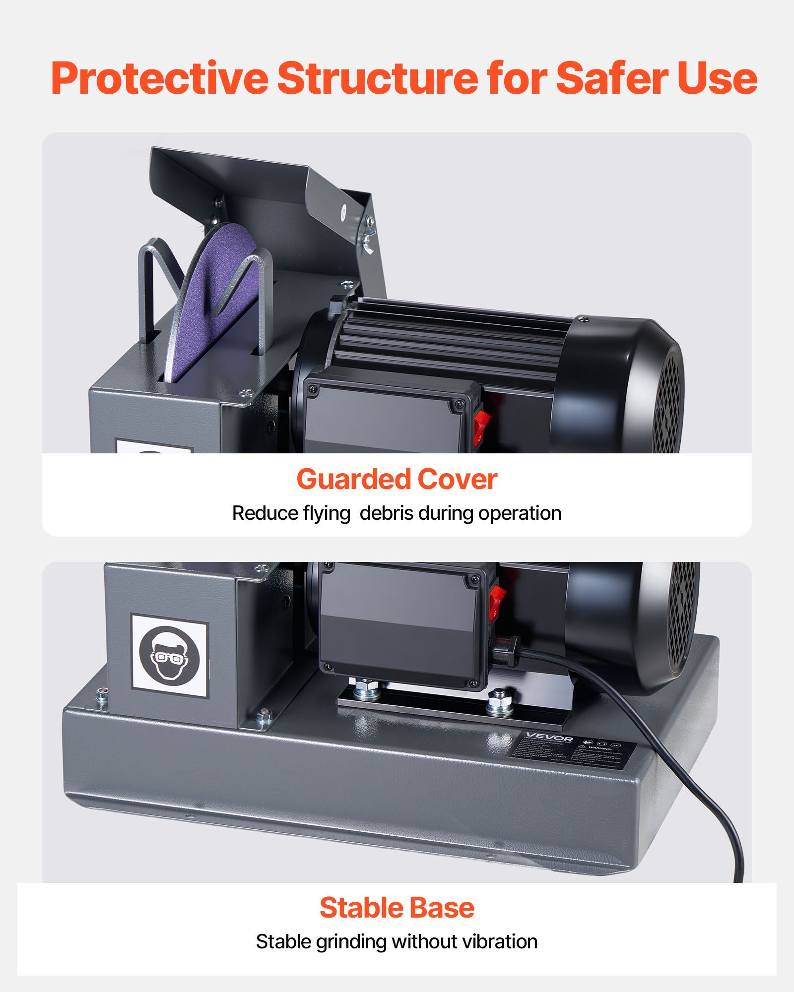 VEVOR Lawn Mower Blade Sharpener, 1HP Lawnmower Blades Grinder with 9" Ceramic Grinding Wheel, Grit Collector & Balancer, 30°/40° Blade Sharpening Machine for High Lift, Low Lift, Gator & Flat Blades