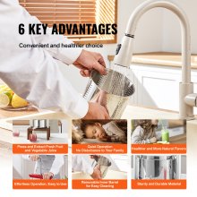 VEVOR Fruit Wine Press, 0.53 Gallon/2L, 2 Stainless Steel Barrels, Manual Juice Maker, Cider Apple Grape Tincture Vegetables Honey Olive Oil Making Press with T-Handle & Stable Base for Kitchen, Home