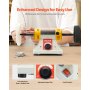 VEVOR 1/2HP Bench Buffer Polisher 0 to 8000RPM with 3-inch & 4-inch Wheels