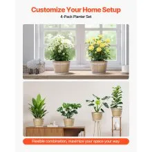Resin Whiskey Barrel Planter Garden Flower Plant Pot 11.81 x 11.81 x 8.27 in