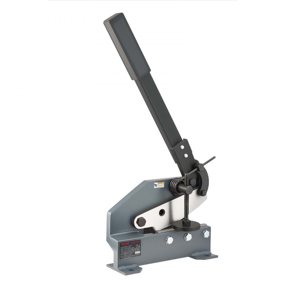 VEVOR Sheet Metal Shear, 155 mm Manual Hand Plate Shear, Heavy Duty Mounting Type Sheet Cutter with Solid Steel Frame, High Precision, Extended Handle for Cutting Steel, Copper, Rebar, and Aluminum