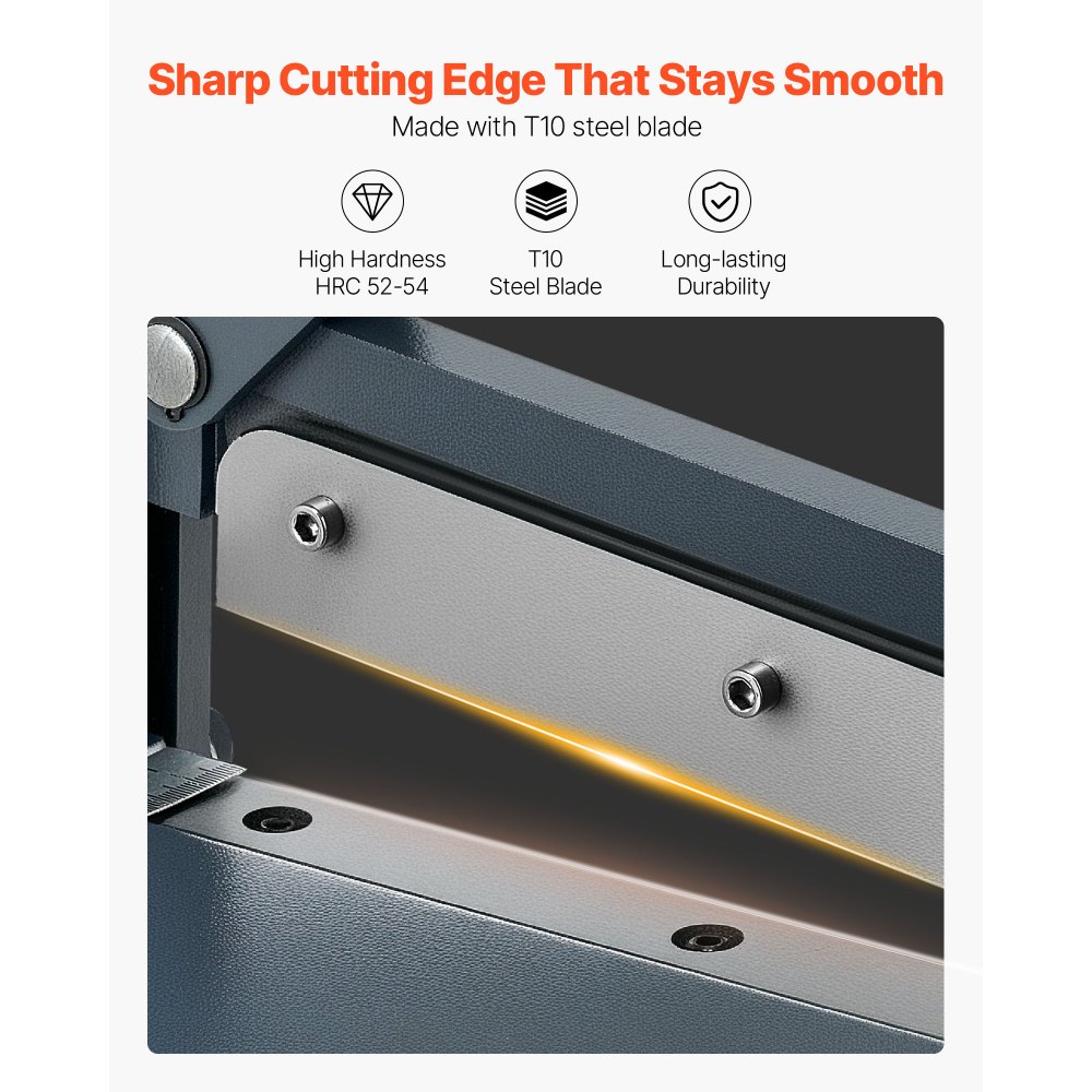 VEVOR Guillotine Sheet Metal Shear, 305 mm Manual Hand Plate Shear, Heavy Duty Metal Plate Cutter Tool, with Solid Steel Frame, High Precision, for Cutting PCB Boards, Aluminum, Steel, Copper, Plastic