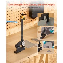 VEVOR Multiple Purpose Bench Top Throatless Sheet Metal Shear 16 Gauge 0.06 in