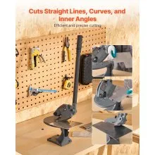 VEVOR Multiple Purpose Bench Top Throatless Sheet Metal Shear 0.07 in Thick Max