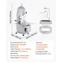 VEVOR Commercial Electric Meat Bandsaw, 1500W Stainless Steel Countertop Bone Sawing Machine, Workbeach 19.3" x 15", 0.16-7.9 Inch Cutting Thickness, Frozen Meat Cutter with 6 Blades for Rib Pork Beef
