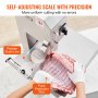 VEVOR Commercial Electric Meat Bandsaw, 2200W Stainless Steel Countertop Bone Sawing Machine, Workbeach 18.5" x 20.9", 0-7.1 Inch Cutting Thickness, Frozen Meat Cutter with 6 Blades for Rib Pork Beef