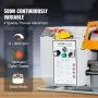 VEVOR Metal Lathe Machine, 7'' x 13.78'', Precision Benchtop Power Metal Lathe, 0-2200 RPM Continuously Variable Speed, 500W Brush Motor Metal Gears, with Tool Box for Processing Precision Parts