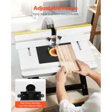 VEVOR Benchtop Router Table 24 x 15.7 in with Fence MDF Top Dust Collection Port