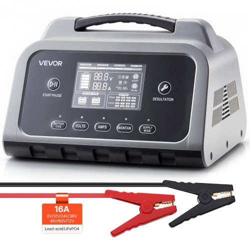 VEVOR 12V-72V Smart Battery Charger Lead-Acid LiFePO4 with Desulfator auction lot in Arlington TX