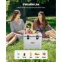 Přenosná chladicí taška VEVOR, tvrdá chladicí taška 38 QT s funkcí zadržování ledu, odolnými rukojeťmi a držákem na kelímky, lehká přenosná chladicí taška s izolací z pevného materiálu, vhodná pro rodinné pikniky a dlouhé výlety