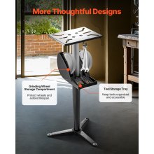 VEVOR Bench Grinder Stand Bench Grinder Floor Pedestal 5-Level Height Adjustable