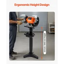 VEVOR Bench Grinder Stand Grinder Vise Floor Pedestal 27 x 27 cm Mounting Plate