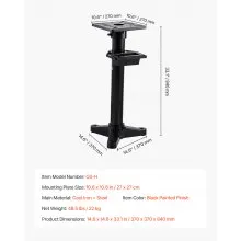 VEVOR Bench Grinder Stand Grinder Vise Floor Pedestal 27 x 27 cm Mounting Plate