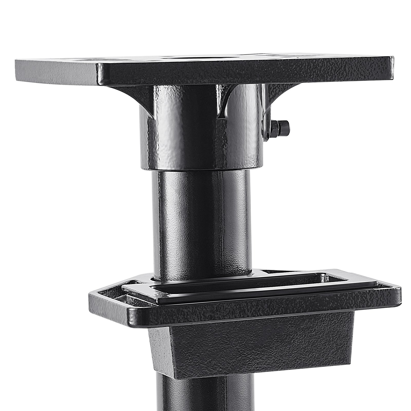VEVOR Bench Grinder Stand, Heavy-Duty Grinder and Vise Floor Pedestal with 27 x 27 cm Mounting Plate, Pre-Cut Mounting Slots & Water Pot, Compatible with Most Bench Grinders