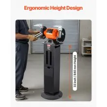 VEVOR Bench Grinder Stand Grinder Vise Floor Pedestal 28 x 17 cm Mounting Plate