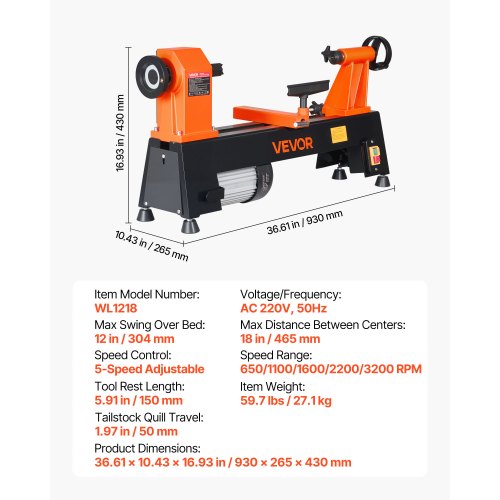 Puidutreipink 550 W, 304 x 465 mm, 5 kiirust — pilt 7
