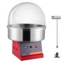 VEVOR Electric Cotton Candy Machine, 1000W Candy Floss Maker, Commercial Cotton Candy Machine with Cover, Stainless Steel Bowl, and Sugar Scoop, Perfect for Home Kids Birthday, Family Party (Red)