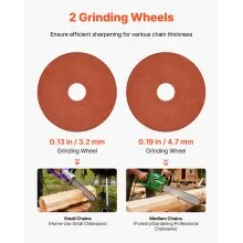 VEVOR Electric Chainsaw Sharpener, 85W Bench Saw Chain Sharpener 5000RPM, Professional Chainsaw Sharpening Tool with 2 Grinding Wheels for Woodworking, Logging, Gardening