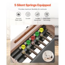 VEVOR Pilates Reformer Wood Pilates Machine Home Gym Workout Equipment