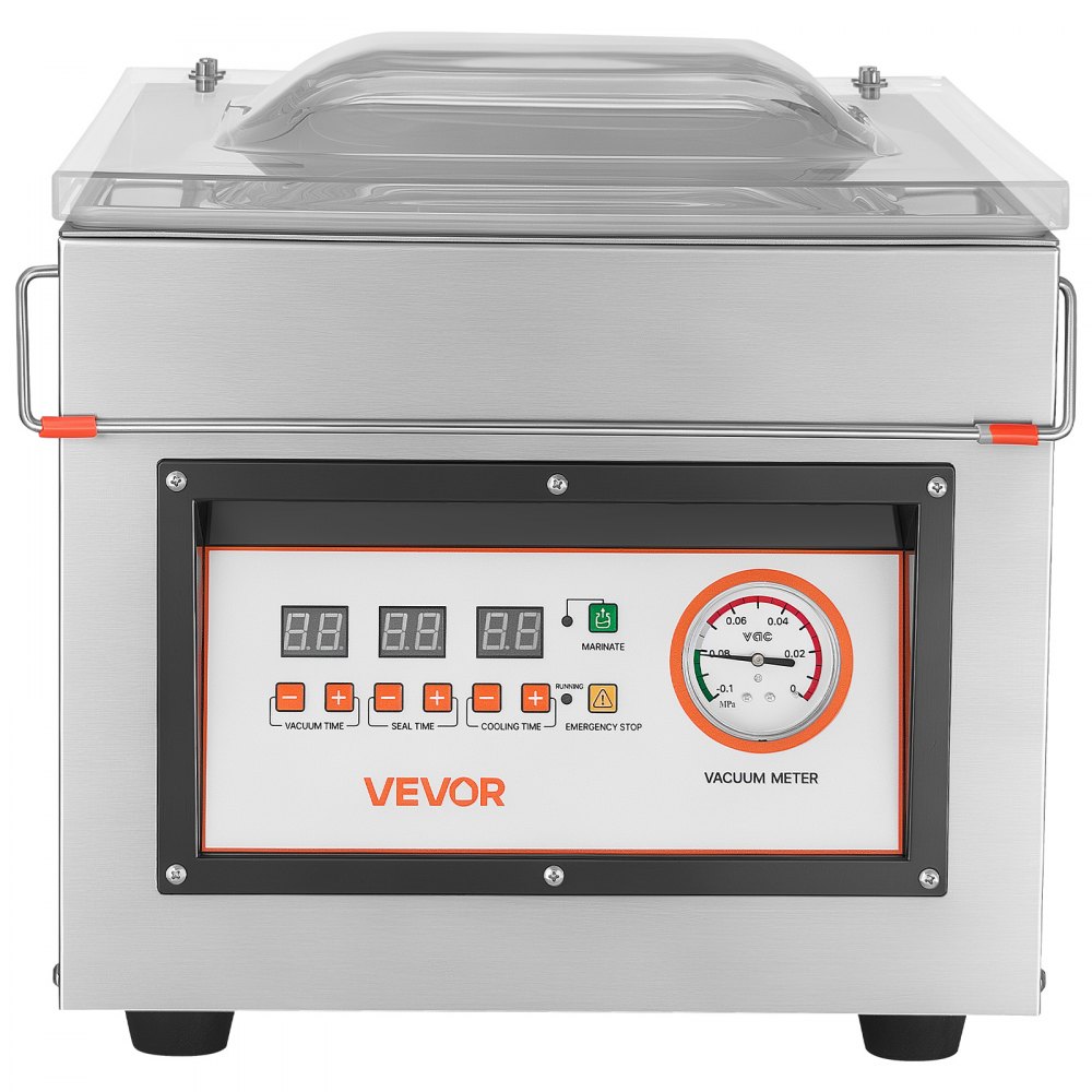 VEVOR Chamber Vacuum Sealer 8.2L Chamber 299.7 mm Seal Bar Packing Machine, for Home Kitchen, 180W Commercial-Grade Oil Pump, Stainless Steel Food Packaging Machine for Meats, Marinades & Sous Vide