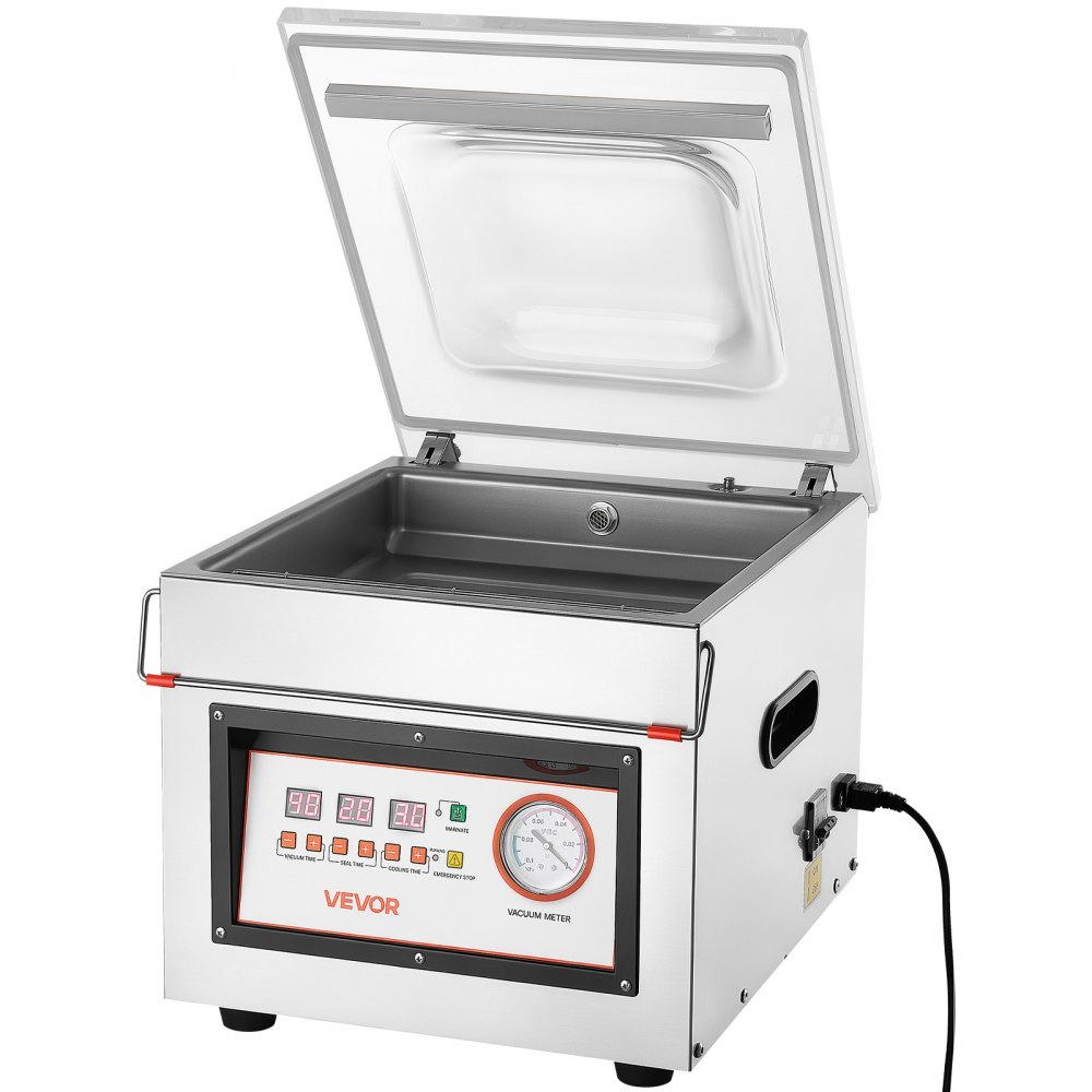 VEVOR Chamber Vacuum Sealer 8.2L Chamber 299.7 mm Seal Bar Packing Machine, for Home Kitchen, 180W Commercial-Grade Oil Pump, Stainless Steel Food Packaging Machine for Meats, Marinades & Sous Vide